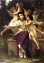 Angels Paintings by William Adolphe Bouguereau art oil Canvas Dream of Spring High quality Hand painted 2024 - buy cheap