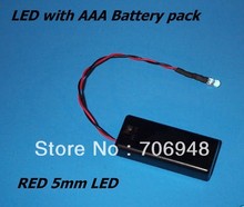 Diodo de piscamento vermelho 5mm do diodo emissor de luz dos pces da mistura 5 com bloco & interruptor da bateria do aaa 2024 - compre barato