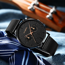 Relógios de luxo masculino relógio de quartzo de aço inoxidável dial casual diariamente à prova de água analógico relógio gota. 3.26 2024 - compre barato