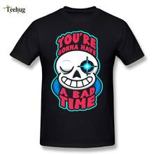 2018 Stylish Male Sans Undertale T-Shirt Custom Game Quality Cotton T Shirt 2024 - buy cheap