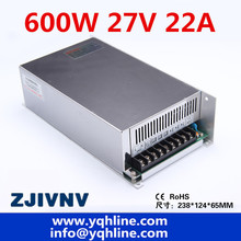 (S-600-27) CE approved high quality SMPS Led switching power supply 27V 22A 600W input 110/220Vac to dc 27v  free shipping 2024 - buy cheap