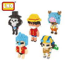 LNO Building Blocks Comic Luffy Usop Chopper Brooke Anime Cartoon Figures ABS Plastic Mirco Brick Hobbies Toy Funny For Children 2024 - buy cheap