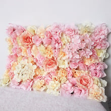 Pared de flores de 40x6 0cm, alfombra de flores artificial rosa de seda, decoración de boda romántica de alta calidad para decoración de fondo para bodas 2024 - compra barato