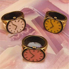2021 New selling Korean New Design Fashion Jewelry Rings Vintage Candy Color Cute Watch Pattern Finger Ring Girls Best Gift 2024 - buy cheap