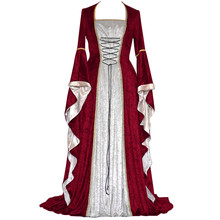 Vestido vintage plus size, longo, medieval celtico, gótico, renascentista, vestido cosplay, elegante, verão # g8 2024 - compre barato