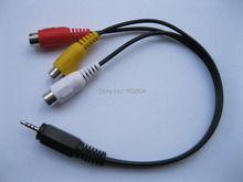 40 шт. 2,5 мм Мини AV штекер к 3 цветному RCA гнездовому адаптеру Аудио Видео кабель 28 см 2024 - купить недорого