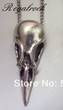 Regalrock Gothic Raven Crow Necklace Oddity Bird Skull Pendant Fashion Hot Charm Punk Jewelry 2024 - buy cheap