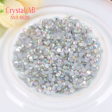 AAA+crystal galss AB color flatback nail art rhinestones DIY mobile phone shell clothing decoration 2024 - buy cheap