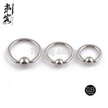 Высокополированное титановое кольцо G23 для пирсинга тела, 14 калибровочных титановых колец, BCR, бесплатная доставка, оптовая продажа 2024 - купить недорого