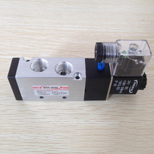 GOGO Pneumatic single coil solenoid valve 4V310-08 1/4" 4V310-10 3/8 BSP 24V 5/2 way control valve with Plug type red LED light 2024 - buy cheap