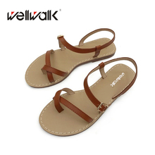 Fashion women shoes lady flat sandals roman gladiator shoes  summer beach flat shoes buckle strap casual flat simple beauty 2024 - buy cheap