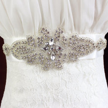 Cinturón de boda de cristal de Corea del Sur con piedras de imitación, cinturón de novia, fajas, accesorios de boda, cinturón de vestido de noche, fajas 2024 - compra barato