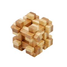 IQ Brain Teaser Kong Ming Lock 3D Wooden Interlocking Burr Puzzles Game Toy For Adults Kids 2024 - buy cheap