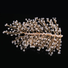 Ladies Copper Color Delicate Crystal Haircomb Girls Fashion Hair Ornaments Hair Decoration Elegant Hair Accessories for Bride 2024 - compra barato