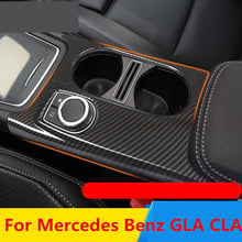 Shift Knob Control Panel Cover Trim With Cup Frame Holder Car Accessories Interior decoration For Mercedes Benz GLA CLA 2024 - buy cheap