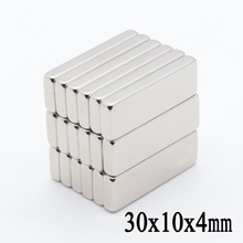 50PCS 30x10x4 mm Popular practical N35 neodymium magnet  bulk super strong bar magnet rare earth magnet 2024 - buy cheap