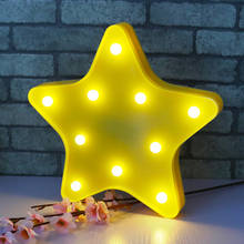 Rounded Star Shaped Fairy Nightlight ABS Plastic Led Table Desk Lamp Room Atmosphere Wedding Decoration Creative Home Furnishing 2024 - buy cheap
