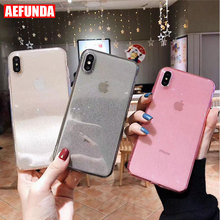 Glitter Shine Silicone Soft Case for iPhone 6 S 6S iPhone 7 iPhone 8 Plus X 10 XR XS MAX 8Plus Clear Phone Cover Coque Fundas 2024 - buy cheap