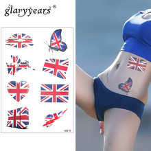 Временная татуировка Glaryyears 15*21 см, наклейка с буквами, искусственная татуировка, баннер, флеш-тату, водостойкая, маленькая, боди-арт для мужчин, женщин, мужчин 2024 - купить недорого