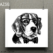 AZSG Cachorro usando óculos Cruz Limpar Stamps/selo para DIY Fazer Scrapbooking/Cartão/Foto Álbum de Decoração Suprimentos 2024 - compre barato