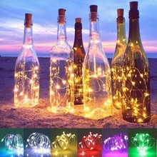 Christmas Party Decor Ornament LED Light String For Wine Stopper Xmas Halloween Party Dinner Solar Energy Light  For Home Bar 2024 - buy cheap