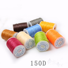 DIY leather craft hand sewing flat wax line threads 150D 1mm width 2024 - buy cheap