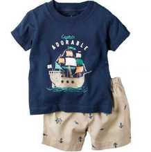 Newborn Baby Boy Clothes Children's Cartoon Set T-Shirts+Shorts 2pcs Cotton Material Baby Boy's Suit Clothing Set 2024 - buy cheap