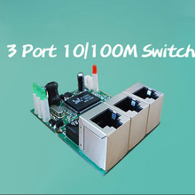 OEM manufacturer company direct sell Realtek chip RTL8306E mini 10/100mbps rj45 lan hub 3 port ethernet switch pcb board 2024 - buy cheap