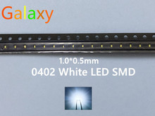 0402 LED light-emitting diode smd 0402 white 0402 SMD LED 1.0*0.5*0.4MM 1005 super bright 6000-8000K 200PCS 2024 - buy cheap