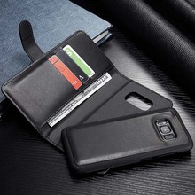 Wallet Case For Samsung Galaxy Note 9 8 S9 S8 Plus S5 S6 S7 Edge Leather Flip Case Removable Phone Cover Card Slot Wallet Bag 2024 - buy cheap