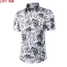 Fashion Mens Short Sleeve Hawaiian Shirt Summer Casual Floral Shirts For Men Asian Size S-5XL 12 Color Short-sleeved beach shirt 2024 - buy cheap
