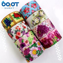 OOOT BAORJCT 175161 25mm 10yard Flower Ribbons Thermal transfer Printed grosgrain Wedding Accessories DIY handmade material 2024 - buy cheap