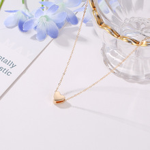 Изысканные подвески в форме сердца, тонкая цепочка, Милые простые Стильные Золотые Ожерелья для женщин 2024 - купить недорого
