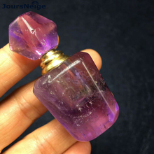 Wholesale Purple Natural Crystal Pendants Hand Carved Wishing Bottle Pendant Necklace Lucky for Women Men Blessing Jewelry 2024 - buy cheap