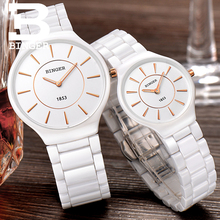 Binger-reloj de cuarzo de cerámica espacial para parejas, relojes de pulsera de lujo, resistentes al agua, B8006 2024 - compra barato