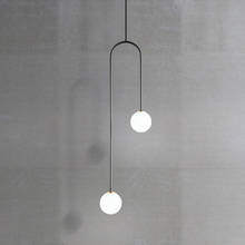 Светодиодный подвесной светильник в скандинавском стиле, для столовой, спальни, G9 2024 - купить недорого