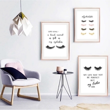 Lashes Makeup Quote Canvas Art Prints Poster Eyelashes Bundle  Canvas Painting Wall Picture for Salon Lashes Studio Decoration 2024 - buy cheap