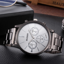 DISU Men Wrist Watch Crystal Stainless Steel Analog Quartz Watch Man big dial watches for men wristwatch mens 2024 - buy cheap