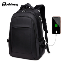 Boshikang-Mochila de negocios con carga USB para hombre y mujer, morral escolar para ordenador portátil de 15,6 pulgadas, a la moda, para viaje y adolescentes 2024 - compra barato