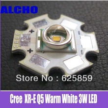 Free shipping Cree XLamp XR-E Q5 Warm White 3W LED Light Emitter with 20mm Star PCB 2024 - buy cheap