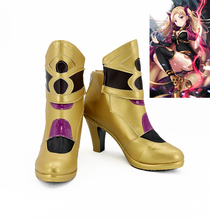 FGO Ereshkigal Boots Cosplay Fate Grand Order Ereshkigal Cosplay Shoes High Heel Boots Golden Costume Made 2024 - buy cheap