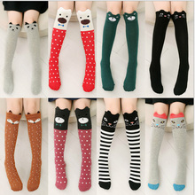 Kawaii Girls Boys Socks Catoon Pattern Kids Socks Baby Long Knee High Socks Children Christmas Gift  Spring Stocking For Girl 2024 - buy cheap