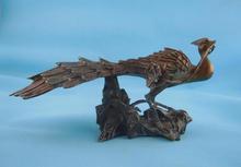 10 "Китайская бронза Феникс Juno птица принести богатства честь пион статуя 2024 - купить недорого