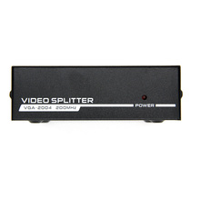 Разветвитель VGA, 1x4, 1-4 порта, 200 МГц, поддержка 1920x1440, с адаптером питания для ПК 2024 - купить недорого