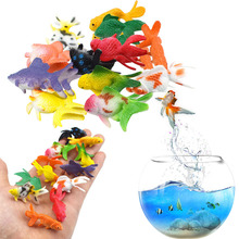 12pcs quality novelty vinyl plastic goldfish party like assorted colors aquarium decoration kids simulation toys hot  sale F5 2024 - buy cheap