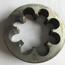 Cost sale of 1PC 9Sicr Alloy steel made UN/UNEF manual die 1-11/16"-6/8/12/16/18/20 TPI for hand threading metal workpieces 2024 - buy cheap