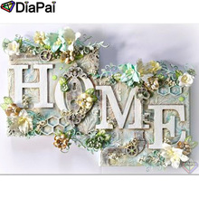 DIAPAI 100% taladro cuadrado/redondo completo 5D DIY pintura de diamante "texto de la flor" bordado de diamantes punto de cruz decoración 3D A18765 2024 - compra barato