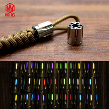 1Pcs Titanium Alloy EDC Umbrella Rope Knife Beads Tritium Gas Tube DIY Personality Tail Rope Knife Beads Necklace Beads 2024 - buy cheap