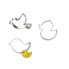 New 3pcs/set Stainless Steel Animal Cookie Cutter Bird Duck Fondant Molds Biscuit Cookie Cutter Baking Tools for Birthday Cakes 2024 - buy cheap