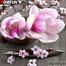 HOMFUN Full Square/Round Drill 5D DIY Diamond Painting "Flower landscape" 3D Embroidery Cross Stitch 5D Decor Gift A16851 2024 - buy cheap